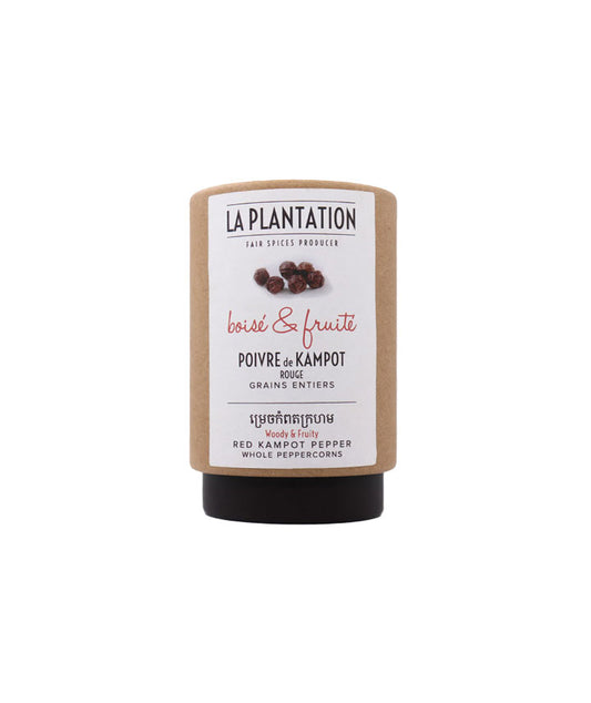 Poivre de Kampot Rouge IGP vue face aux Galeries Lafayette Le Gourmet