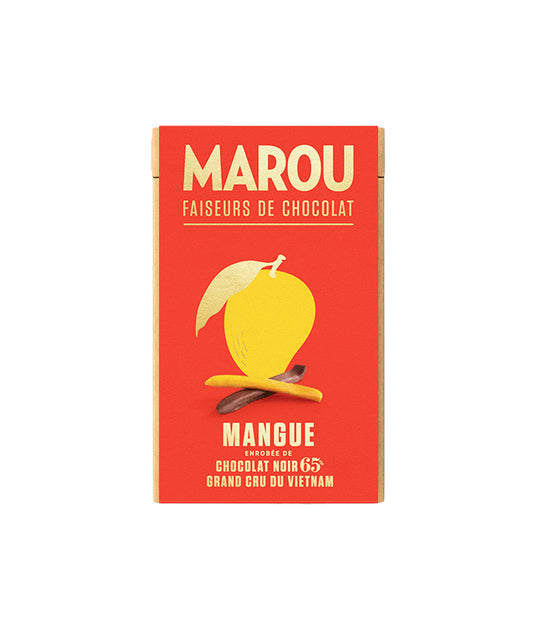 Mangue enrobée de chocolat noir 65%