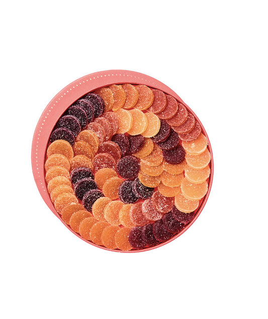 Boîte ronde de 62 pâtes de fruits