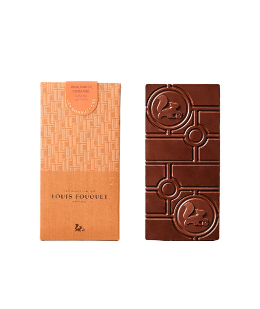 Tablette pralinaise caramel et chocolat au lait