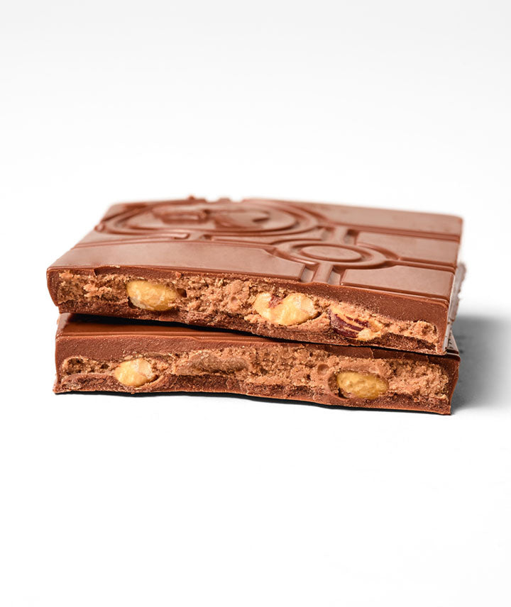 Tablette au chocolat au lait gianduja - noisettes