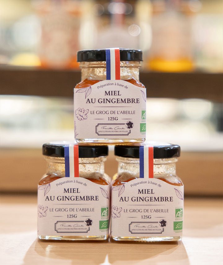 Préparation à base de miel au gingembre bio