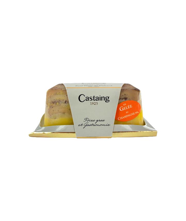 Foie gras de canard mi-cuit en gelée de champagne