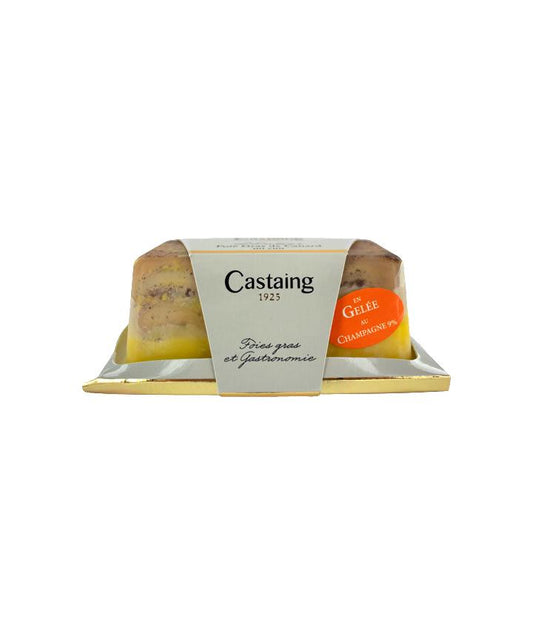 Foie gras de canard mi-cuit en gelée de champagne